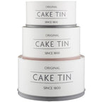 Mason Cash Innovative Kitchen Stackable/Nesting Cake Tins, White, Set of 3