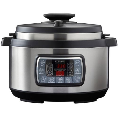 MasterPro 12 in 1 Ultimate Cooker 8L Stainless Steel 1300W Slow or Pressure Cook