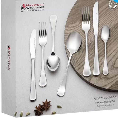 Maxwell & Williams Cosmopolitan 56 Piece Cutlery Set Stainless Steel