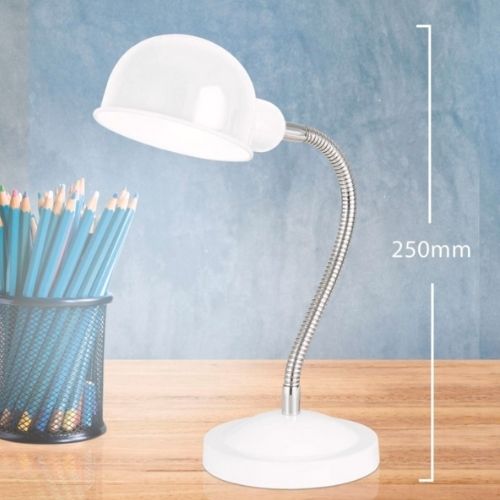 Maxx Desk Lamp Verve Design 48cm 40W Adjustable Flexible Gooseneck Metal - White