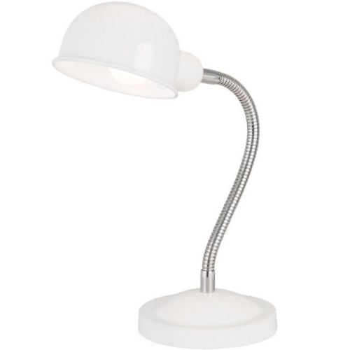 Maxx Desk Lamp Verve Design 48cm 40W Adjustable Flexible Gooseneck Metal - White
