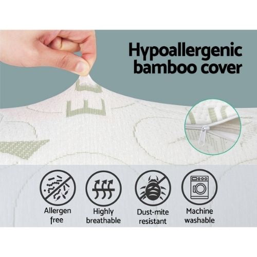 Memory Foam Full Body Pillow Soft Long Pillows With Removable Bamboo Pillowcase
