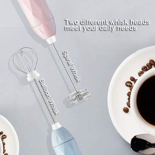 Milk Frother Handheld, 3 Speeds Electric Hand Foamer Blender Whisk Mixer - Black