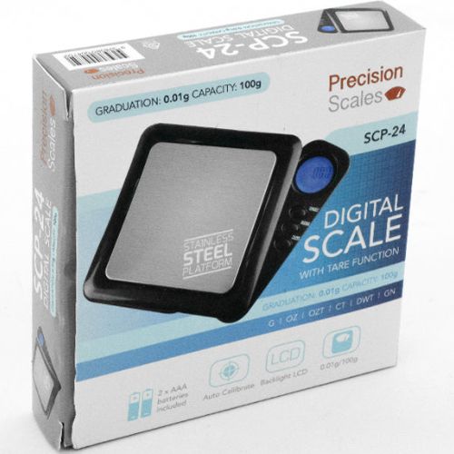 Mini Precision Digital Scale Backlight LCD Tare Function with Flip Out Panel