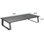 Monitor Riser Laptop Stand Computer Desk Organiser Desktop Table Shelf - Black