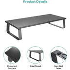 Monitor Riser Laptop Stand Computer Desk Organiser Desktop Table Shelf - Black