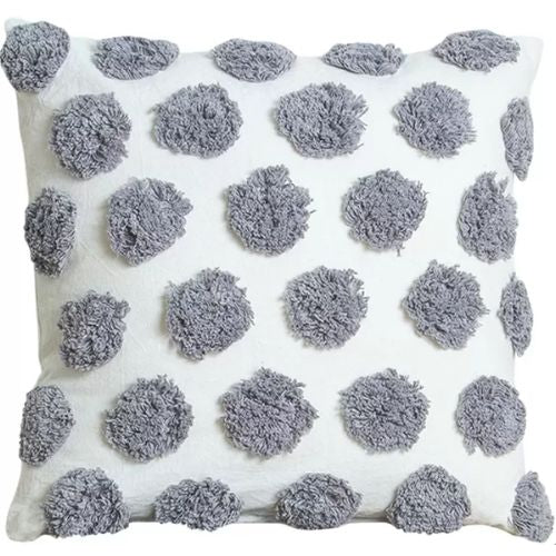 Moran Home Solstice Cushion Couch Square Decorative Cotton Pillow - Stone