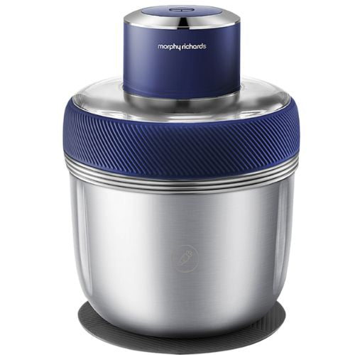 Morphy Richards Chopper, One Touch Operation with 3 Stainless Steel Bowls - Blue