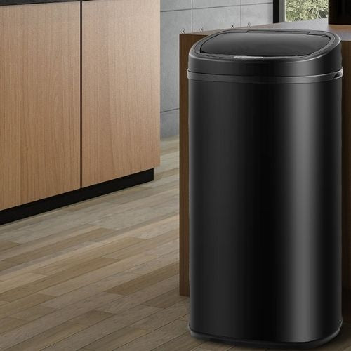 Motion Sensor Rubbish Kitchen Bin Automatic Waste Trash Can 68L Electric - Black