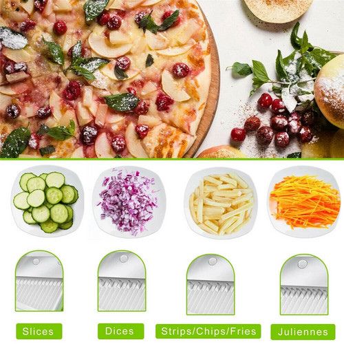 Multifunctional Food Chopper 4 in 1 Vegetable Slicer Dicer Grater Cutter Manual