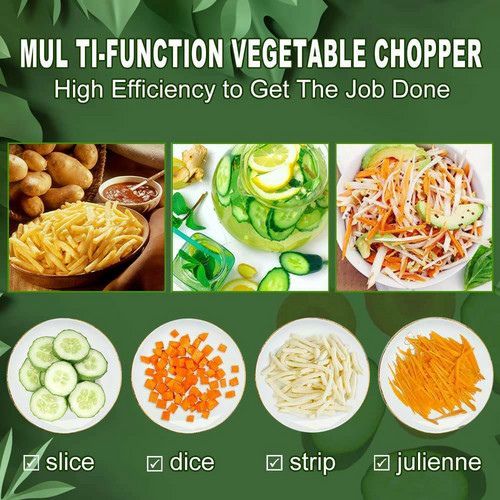 Multifunctional Food Chopper 4 in 1 Vegetable Slicer Dicer Grater Cutter Manual