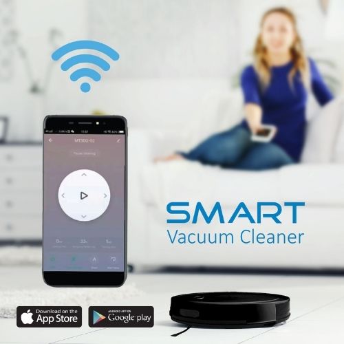 MyGenie Smart Robotic Vacuum Cleaner App Controlled Carpet Floors Auto Robot