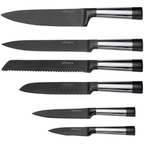 Knife Set 6-Piece Skandia Cosmos Kitchen Knives Stainless Steel Handle