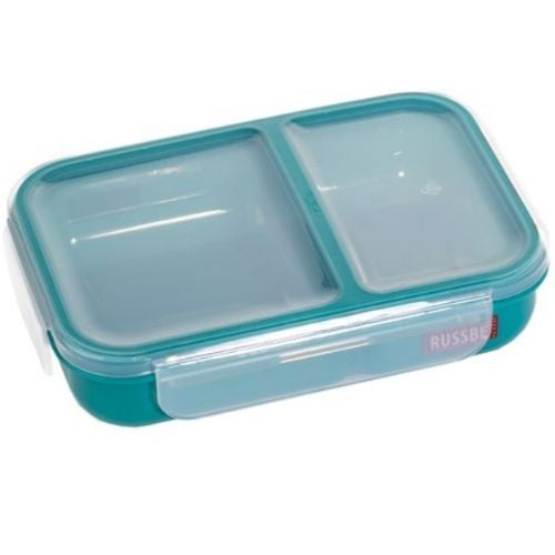 Lunch Bento Box Russbe Inner Seal 2 Compartment Food Storage - TEAL 680ml