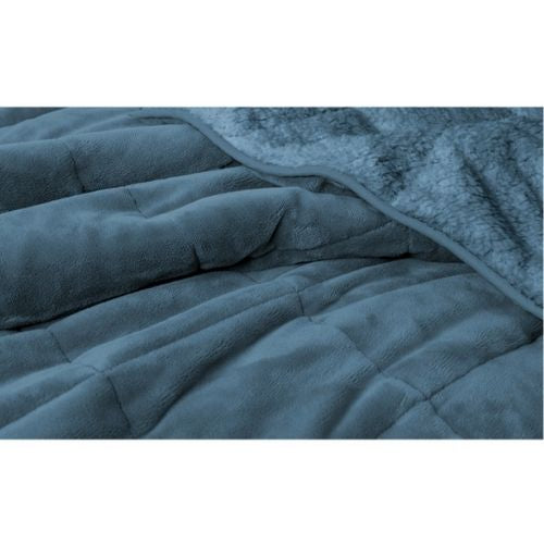 Sherpa Weighted Blanket Therapy Blankets Ultra Soft Silver Sleeping Aid 7kg