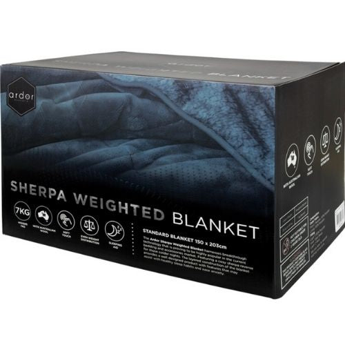 Sherpa Weighted Blanket Therapy Blankets Ultra Soft Silver Sleeping Aid 7kg