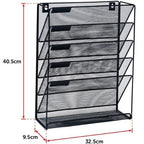 Wall Mount 6 Pocket Hanging File Sorter Organizer Folder Holder Rack Storage
