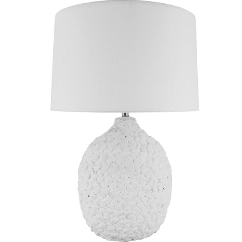 NF Living Erica Ceramic Table Lamp Bedroom Bedside Desk Light with Linen Shade