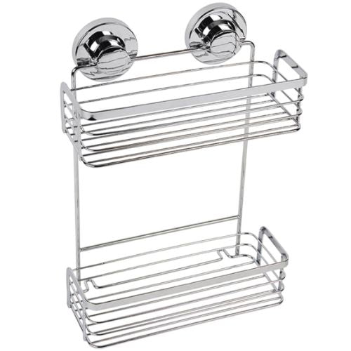 Naleon 2 Tier Ultimate Rectangular Shower Caddy Basket Bathroom Shelf Organiser