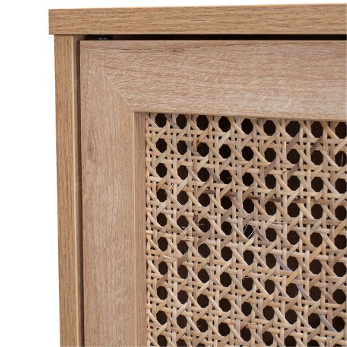 Natura Rattan Bedside Table Bedroom Side Cabinet Furniture With 2 Drawers