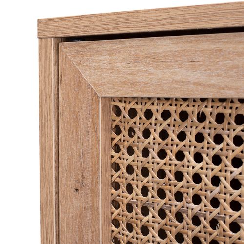 Natural Rattan Buffet Sideboard Storage Cabinet Hallway Table With Drawers