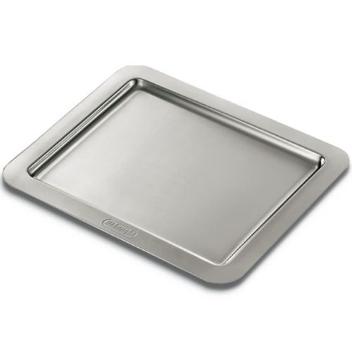 DeLonghi Rectangular Stainless Steel Serving Coffee Cups Tray - Grey