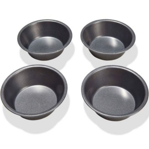 Non Stick Mini Pie Pans Quiche Tart Flan Kitchen Baking Pan Tin Dish | Set of 4