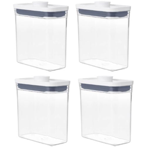 OXO Good Grips 4-Piece Rectangular Pop Container Airtight Food Storage 1.1L