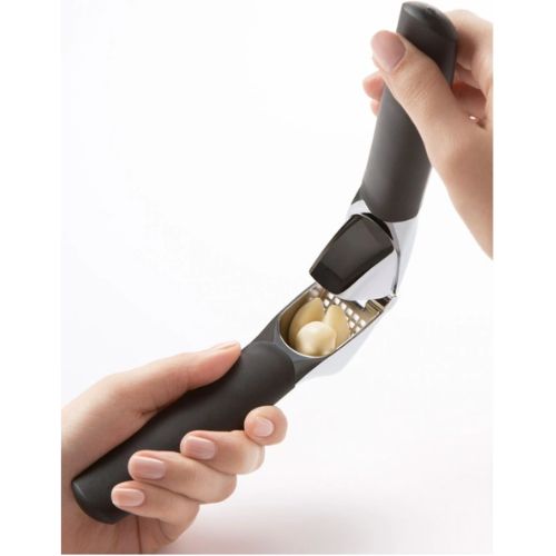 OXO Good Grips Garlic Press, Soft & Non-Slip Handles - Black