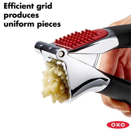 OXO Good Grips Garlic Press, Soft & Non-Slip Handles - Black