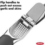 OXO Good Grips Garlic Press, Soft & Non-Slip Handles - Black