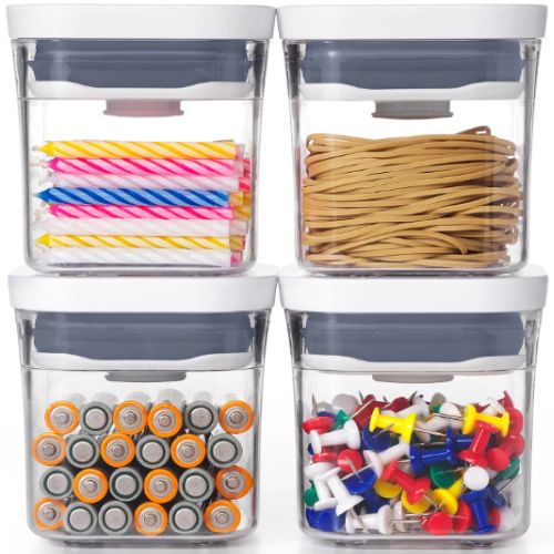 OXO Good Grips Pop 4-Piece Mini Container Set 200ml Kitchen Food Storage Clear