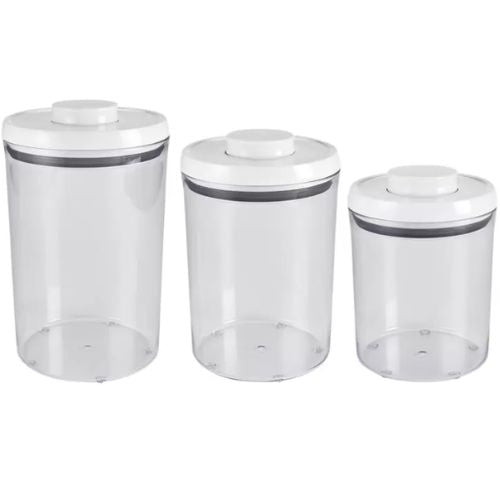 OXO Softworks 3 Piece Airtight Round Canister Set, Pantry Storage Containers