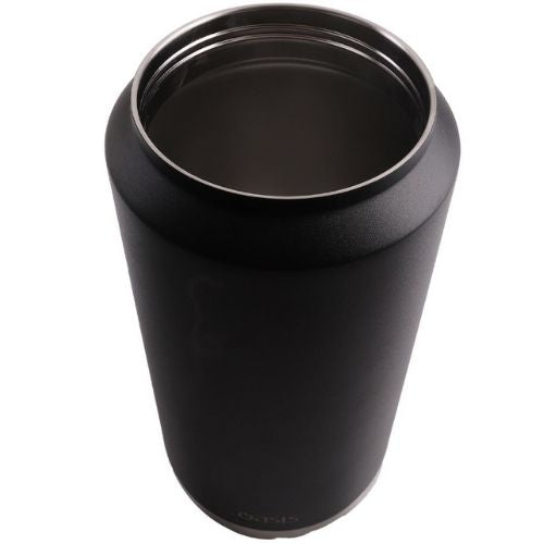 Oasis 3.8L Insulated Double Wall Jug Stainless Steel w/ Carry Handle - Black