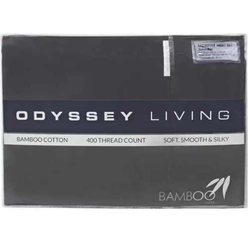 Odyssey Living 400TC Bamboo 4 Piece Sheet Set Queen - Charcoal