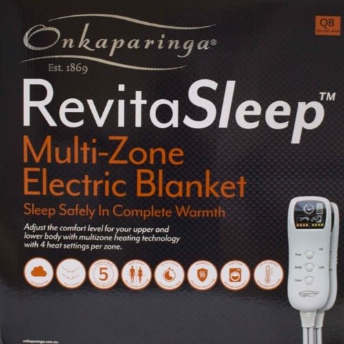 Onkaparinga Electric Blanket Queen Size With MultiZone Heating Techno