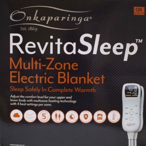 Onkaparinga Electric Blanket Queen Size With Multi Zone Heating Techno