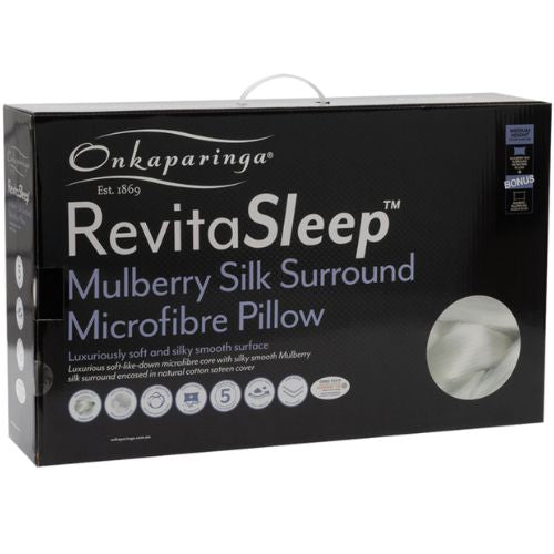 Onkaparinga RevitaSleep Mulberry Silk Surround Microfibre Pillow