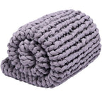 Onkaparinga Revitasleep Weighted Blanket 6 kg Hand-Knitted Throw Blankets - Grey