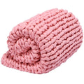 Onkaparinga Weighted Blanket 6kg Hand-Knitted Throw Blankets, Peach