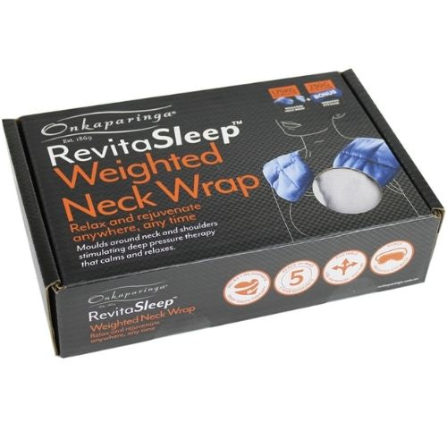 Onkaparinga Weighted Heat Therapy Wrap For Neck & Shoulders W/ Eye Mask - Silver