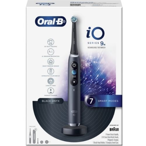 Oral-B iO9 Electric Toothbrush with Travel Case, Magnetic Charger, Refill Holder