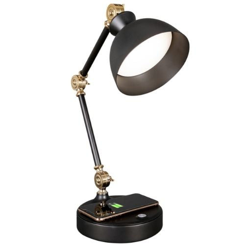 Ottlite LED Table Lamp Home Office Desk Light With Wireless Charging USB Port