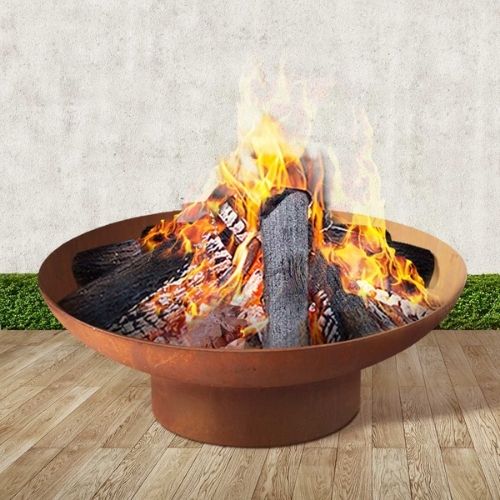 Outdoor Fire Pit Garden Charcoal Campfire 70CM Grillz Burner Bowl Vintage Pits