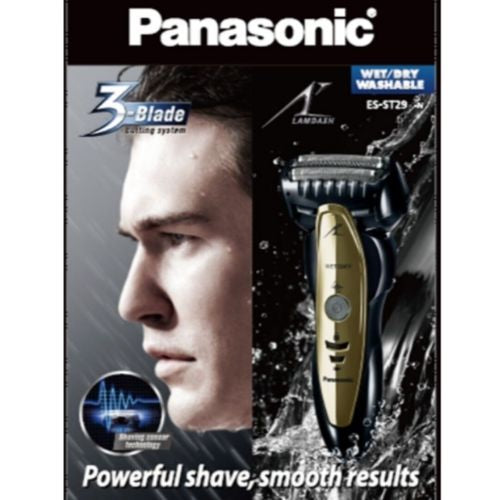 Panasonic Wet & Dry Cordless Electric Shaver 3 Blade Cutting System - Gold