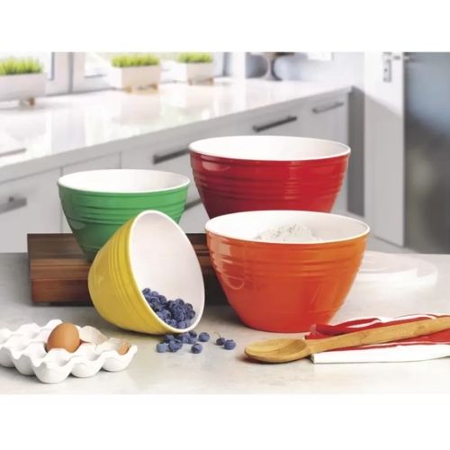 Pandex Melamine Mixing Bowls Set of 4 Melamine Kitchen Bowl With Lids