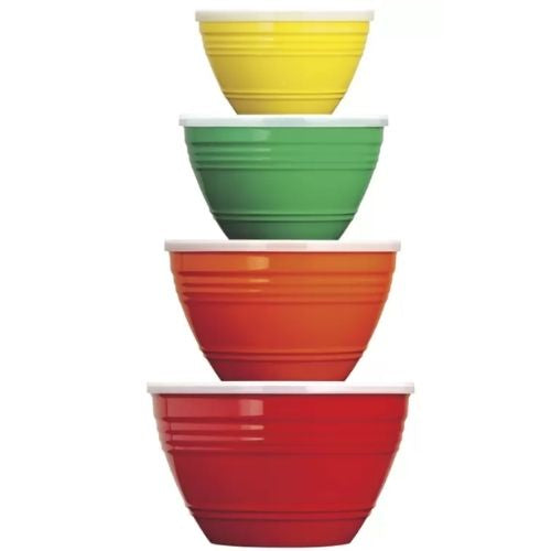 Pandex Melamine Mixing Bowls Set of 4 Melamine Kitchen Bowl With Lids