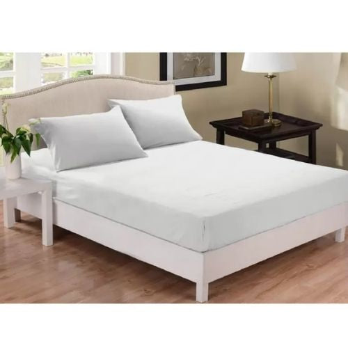 Park Avenue Luxurious Bed Sheet Double 1000TC Cotton Blend Bedding Set - White