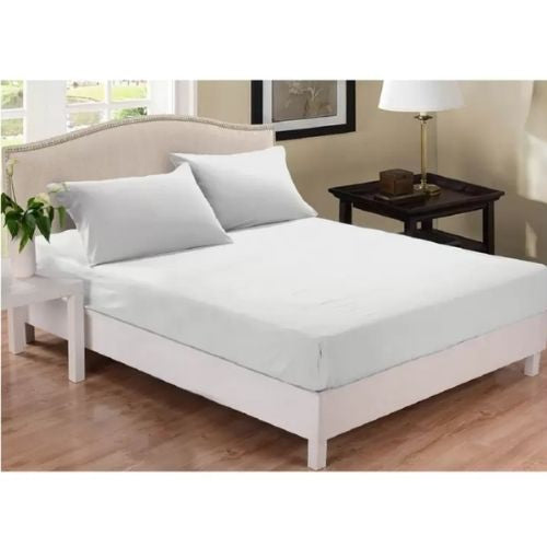 Park Avenue Luxurious Bed Sheet King 1000TC Cotton Blend Bedding Combo Set White