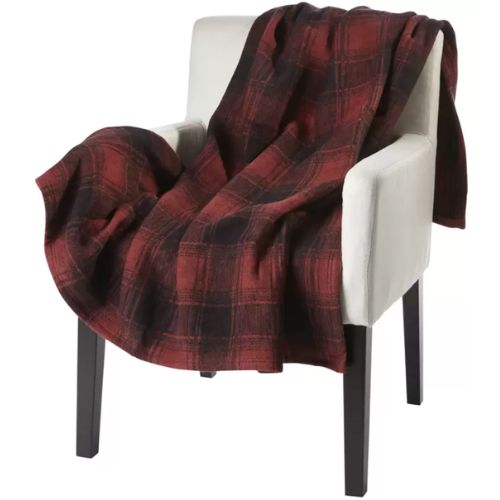 Pendleton Cotton Throw 2 Piece Set Soft Blanket Couch Throws, Thunder Basket Red